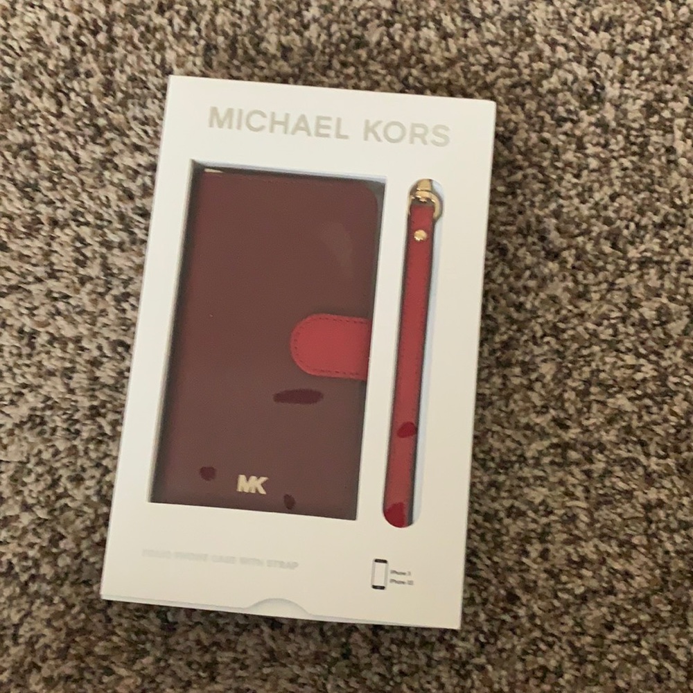 Michael Kors Folio Phone Case with Strap for iPhone X/XS